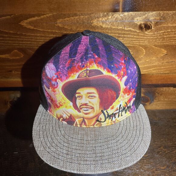 Grassroots Calif Jimi Hendrix Rocking Artwork Collection Purple Haze Hat New - Picture 2 of 7